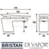 Bristan Claret 1 Hole Bath Filler Dimensions